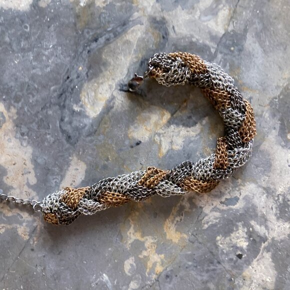 3 FOR $15 Silver Copper Braided Chain Bracelet - Picture 5 of 9
